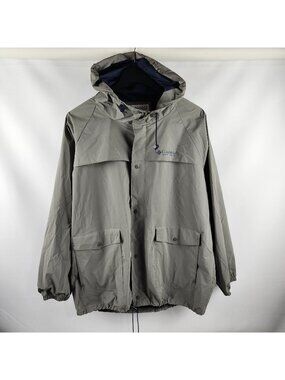 Columbia Jacket Mens XL Gray Full Zip Sportswear Rain Coat S8 RM0120